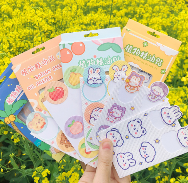 Set hộp 36 miếng (6 tờ) sticker hình dán chống muỗi đáng yêu