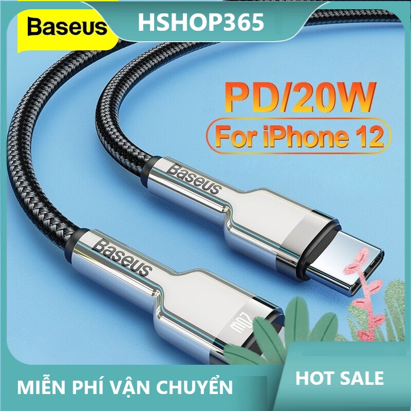 Cáp sạc nhanh pd type c to lightning baseus metal pd 1m