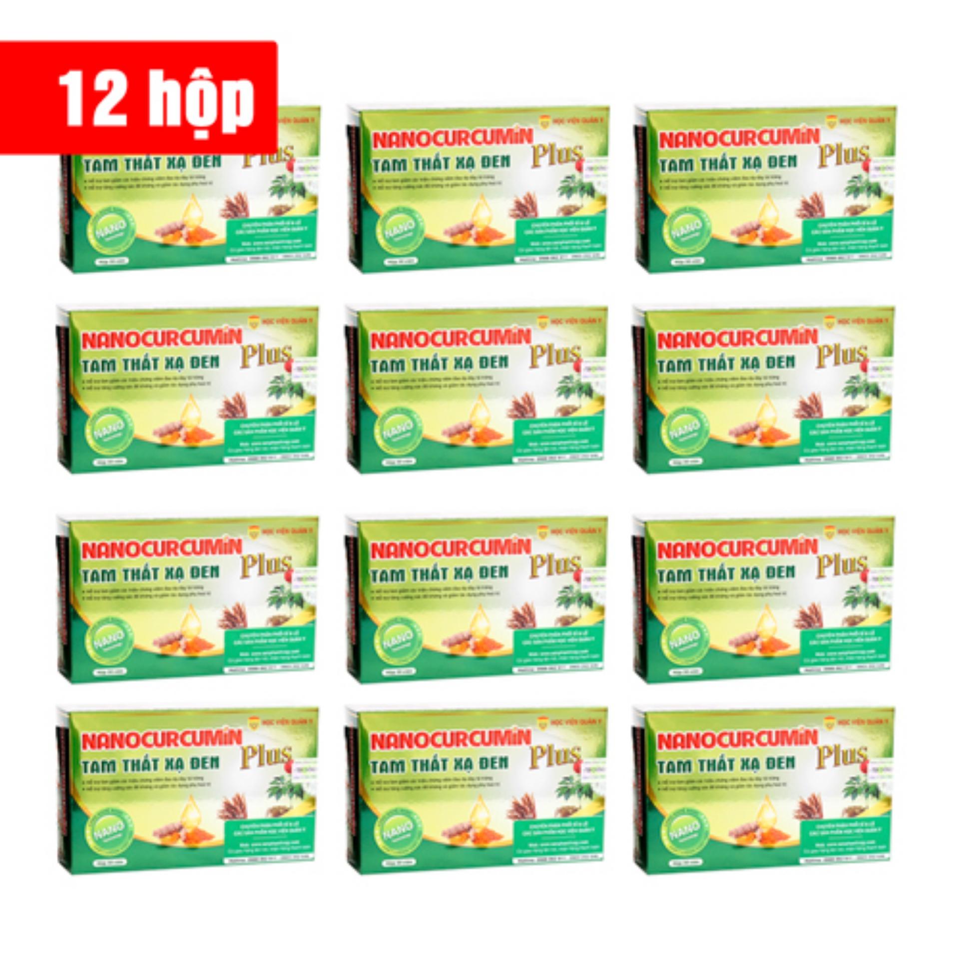 Liệu trình 3 tháng 12 hộp Nano Curcumin Tam Thất Xạ Đen Plus