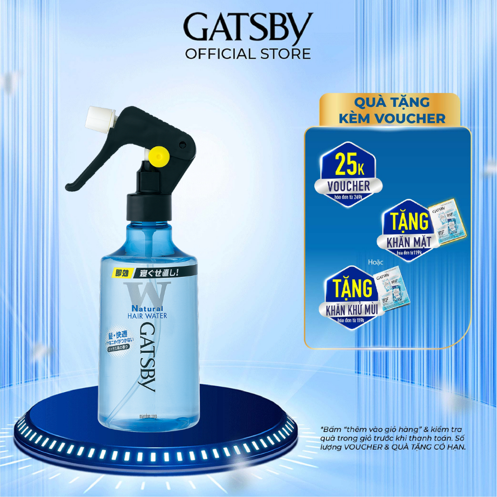 Nước xịt dưỡng tóc gatsby natural hair water n 285ml