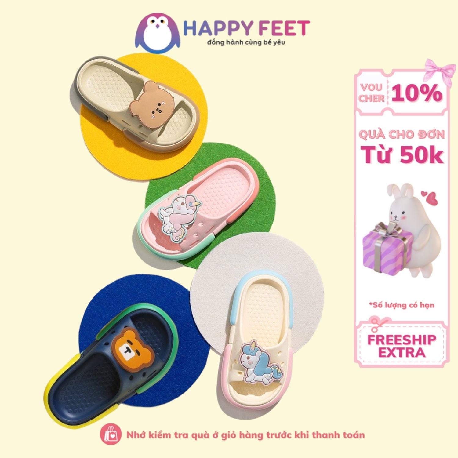 Dép sục crocs Cheerful Mario- Happy Feet No3308 siêu nhẹ êm chân chống trượt cho bé trai bé gái