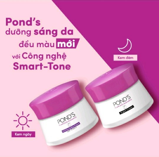 [HCM]Combo Kem Dưỡng Trắng Da Cao Cấp Ngày Đêm Ponds Flawless Radiance Derma+ (50g/hũ