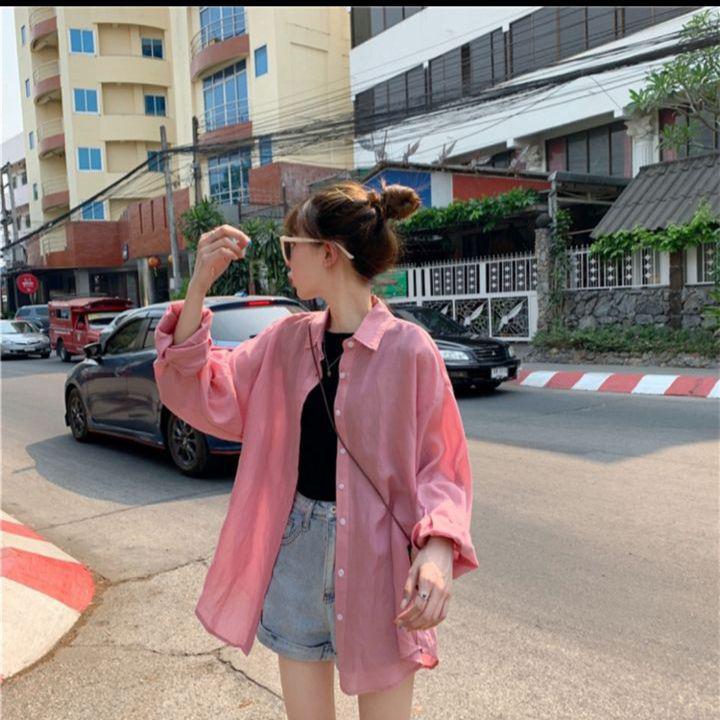 Áo sơ mi tay dài phom rộng Style Hàn quốc nhí nhảnh cá tính 11316-13