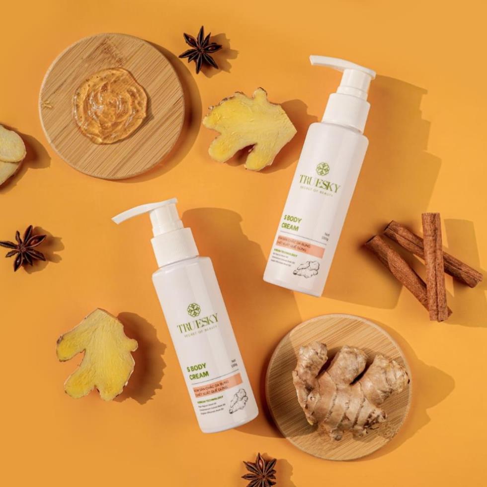 Kem tan mỡ bụng Truesky S Body Cream chiết xuất quế gừng an toàn và hiệu quả 100g