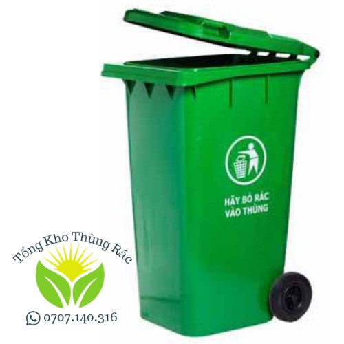 Thùng Rác Nhựa Công Cộng 100L , Thùng Rác Nhựa Công Nghiệp 100L, Thùng Rác Nhựa Hdpe 100L Có Bánh Xe
