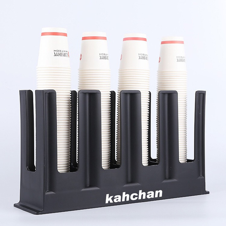 Khay để ly nhựa 4 ngăn ngang kahchan