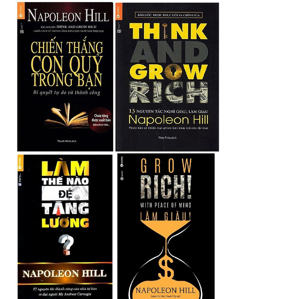 nguyetlinhbook Sách - Combo 4 Cuốn: Think And Grow Rich + Làm Giàu + Chiến Thắng Con Quỷ Trong Bạn! + Làm Thế Nào Để Được Tăng Lương.