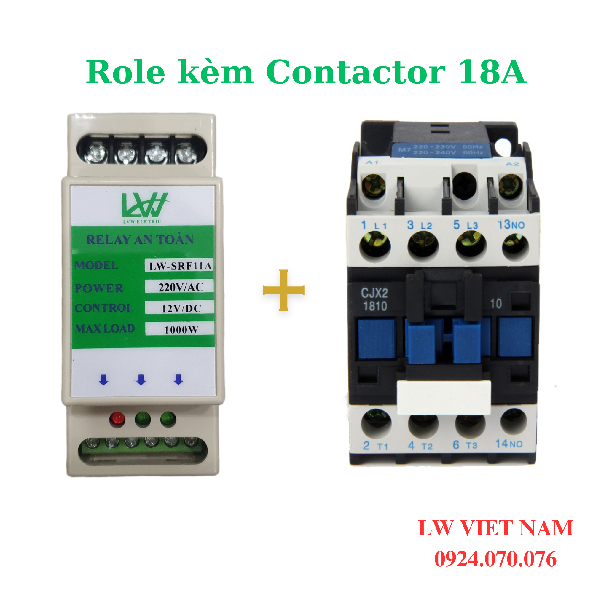 Bộ role an toàn cho phao điện kèm khởi động từ CJX18A - Tải máy bơm lên tới 3kw