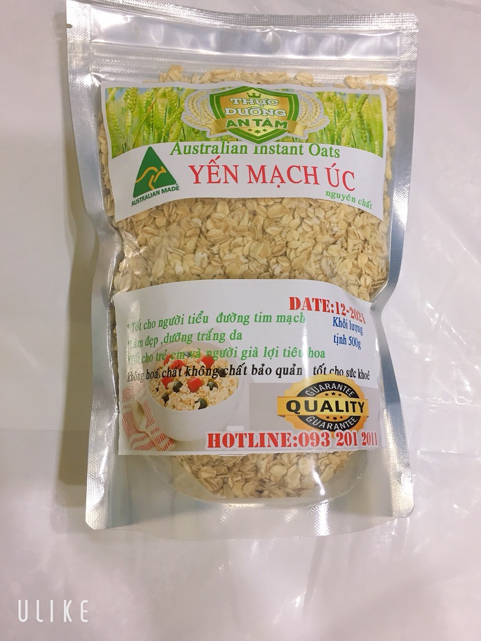 10 yến mạch úc 500g+tặng gói yến mạch usa