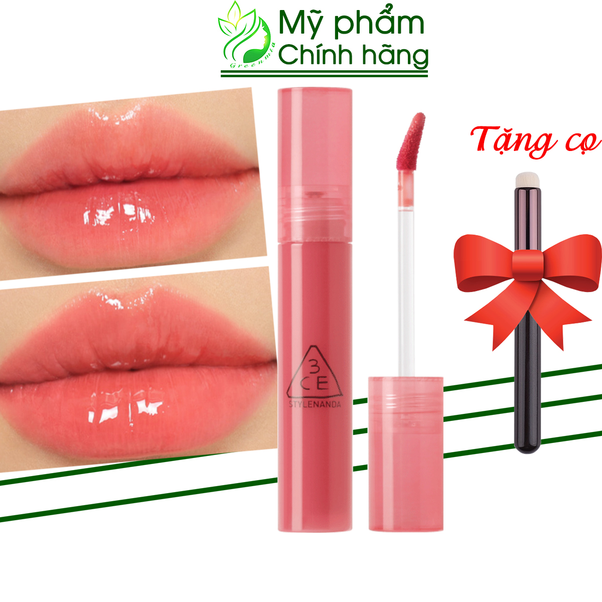 Son tint bóng lì 3ce syrup layering tint youth coral hồng san hô bóng
