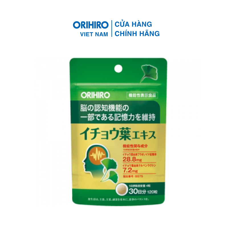 Viên Uống Orihiro Ginkgo Biloba 120 Viên Cải Thiện Trí Nhớ, Tăng Cường Hệ Tuần Hoàn Máu