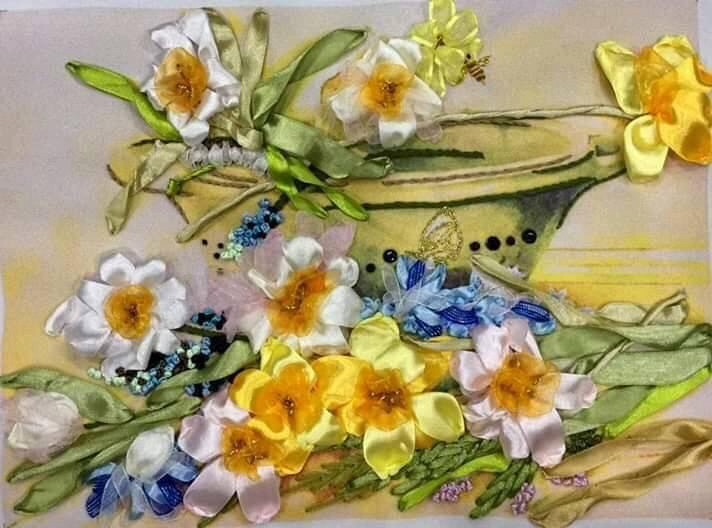 Tranh Thêu Ruy Băng