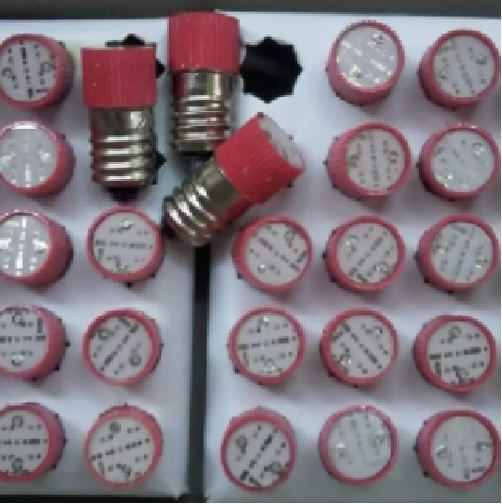Bóng led 24v dc/ac đuôi xoáy 10mm e10 màu đỏ