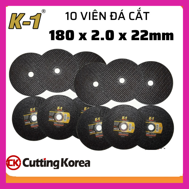 10 viên ĐÁ CẮT SẮT 180 | Đá cắt K1 đen 180 | Đá cắt sắt phi 180