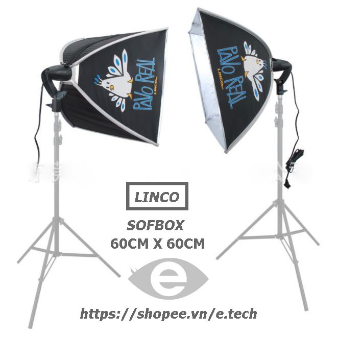 BỘ ĐÈN CHỤP ẢNH, QUAY PHIM, LIVESTREAM STUDIO LINCO 60X60CM