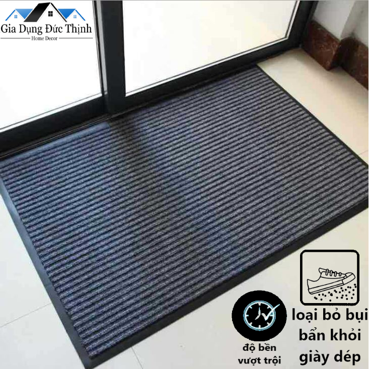 Thảm chùi chân nỉ 60x90cm đế cao su chống trơn. Thảm trải sàn.