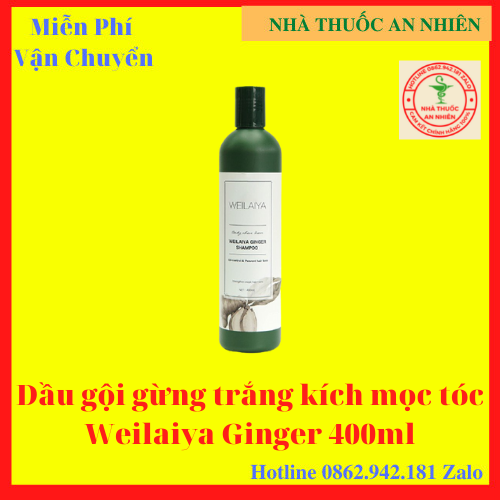 [HCM]Dầu gội gừng trắng ngăn rụng và kích mọc tóc Weilaiya Ginger Shampoo 400ml- AN002