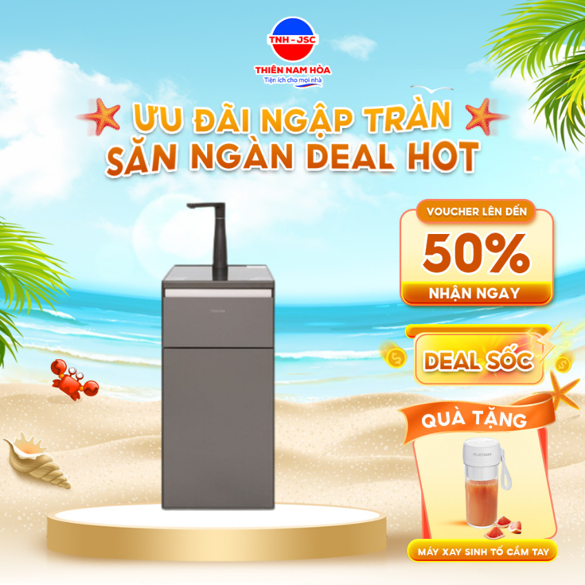 Máy lọc nước ro 3 lõi toshiba twp-n1843sv _ hàng chính hãng - màn hình cảm ứng, tự động báo thay lõi