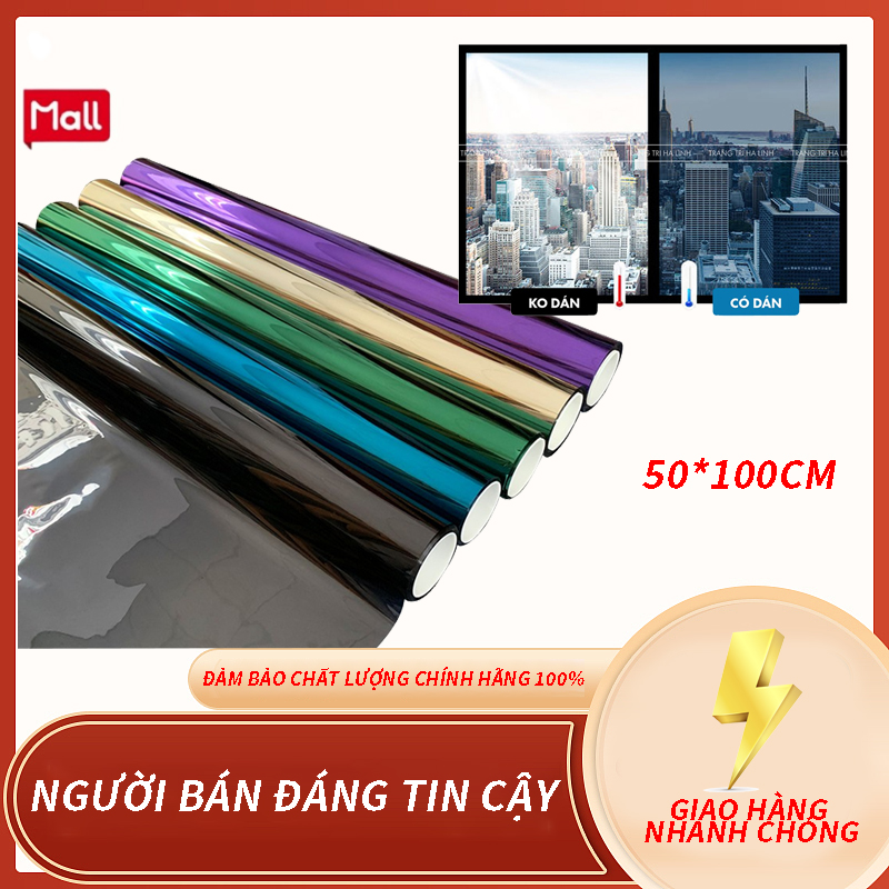 Giấy decal dán kính chống nắng nóng UV , phim cách nhiệt cửa sổ decan phản quang cho cửa kính chống nhìn trộm decal dán Phim dán kính cách nhiệt, giấy dán kính phản quang khổ 1 mét