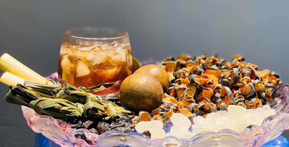 Trà bí đao, la hán, thục địa, lá nếp, đường phèn