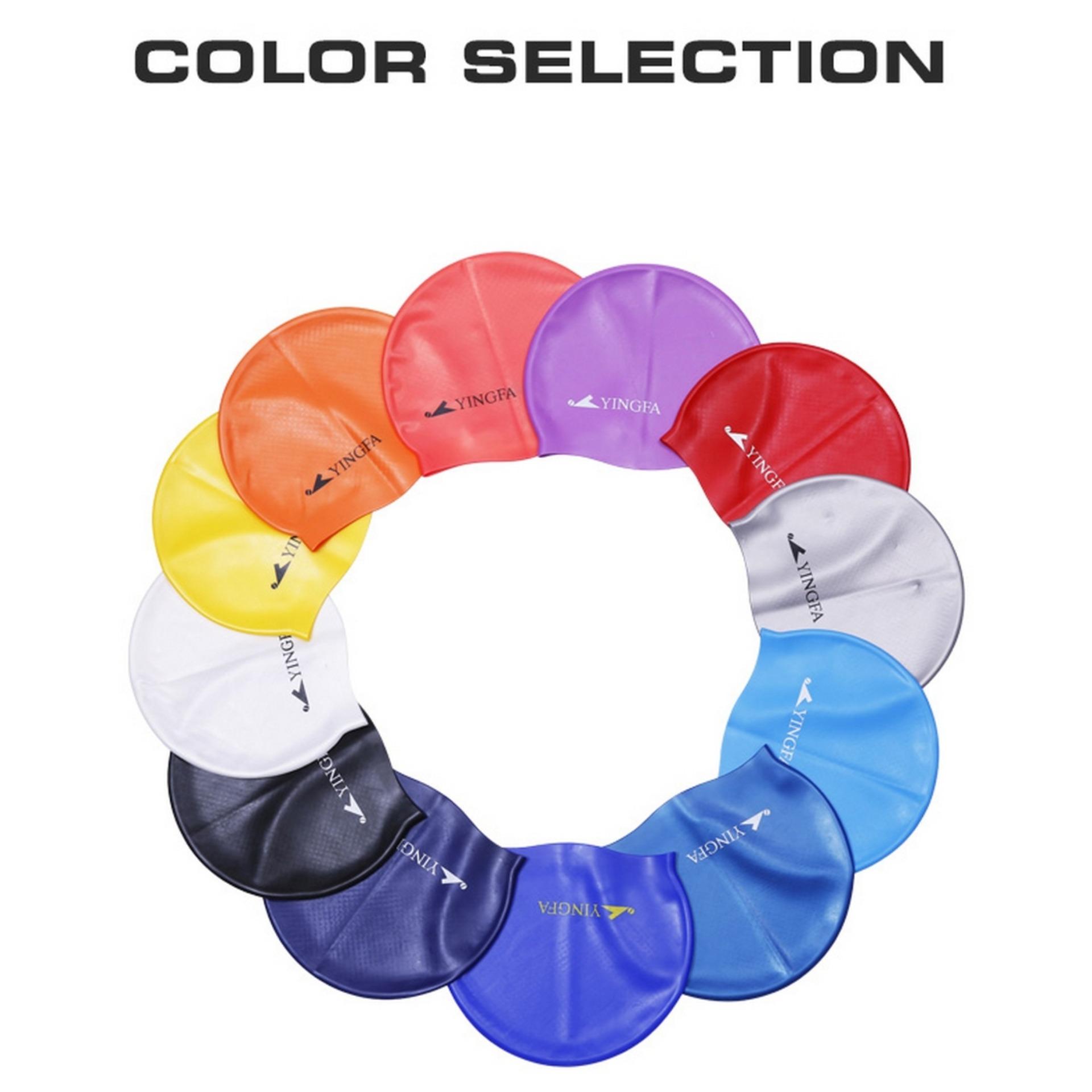 Mũ bơi Yingfa normal dot cap trơn sần C0068