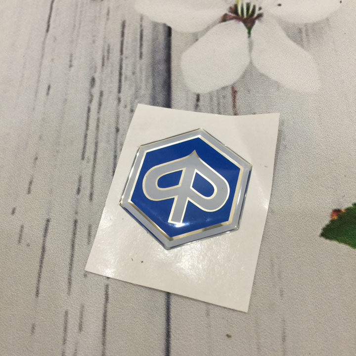 Decal nổi dán trang trí xe ZIP - PIAGGIO , tem nổi logo xe máy zip
