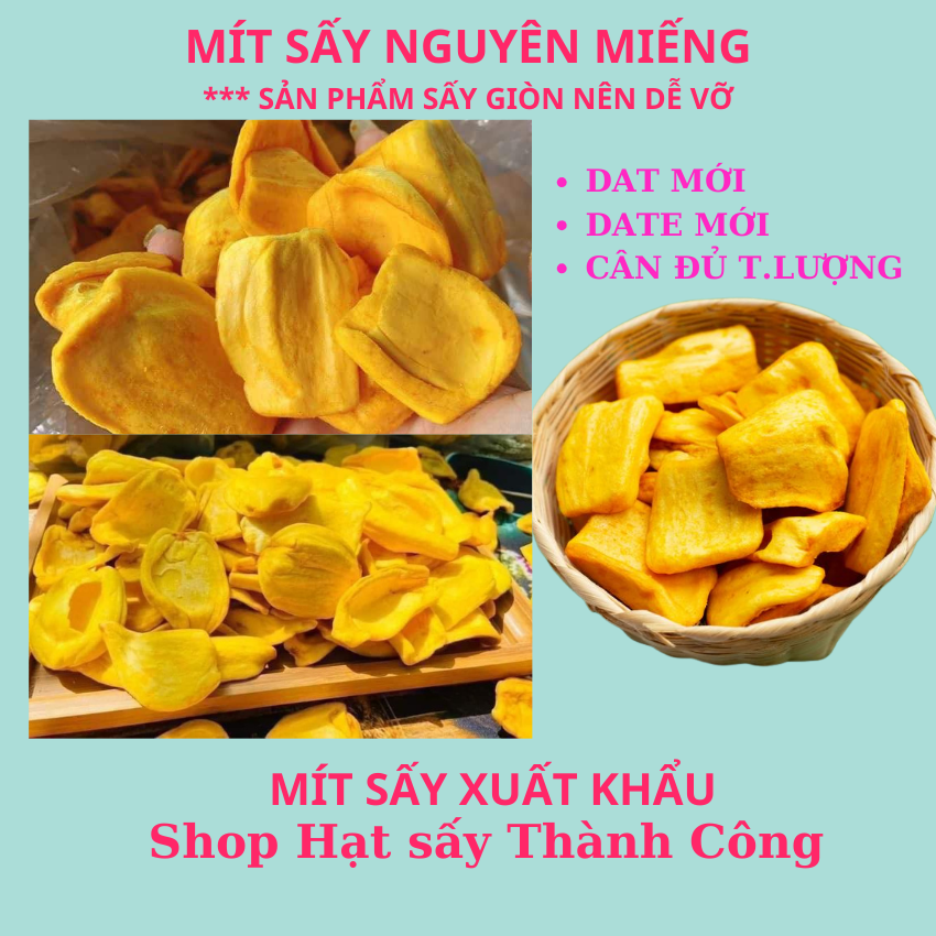 1KG- 500GR Mít sấy giòn nguyên miếng hàng xuất khẩu, Mít sấy giòn. hàng dễ vỡ