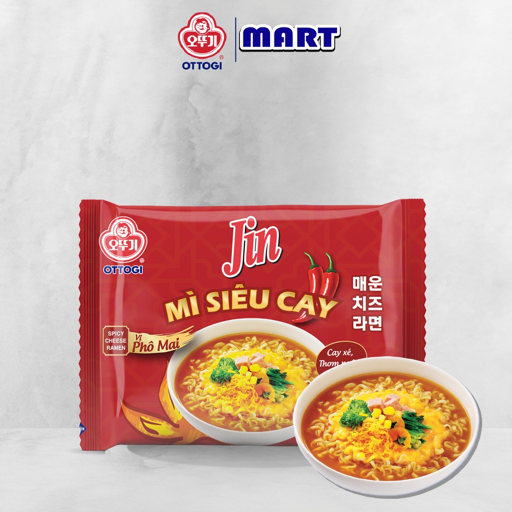 - Mì Jin siêu cay vị phô mai Ottogi 105g