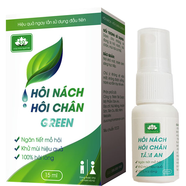 Xịt khử mùi hôi nách hôi chân Tâm An 2021