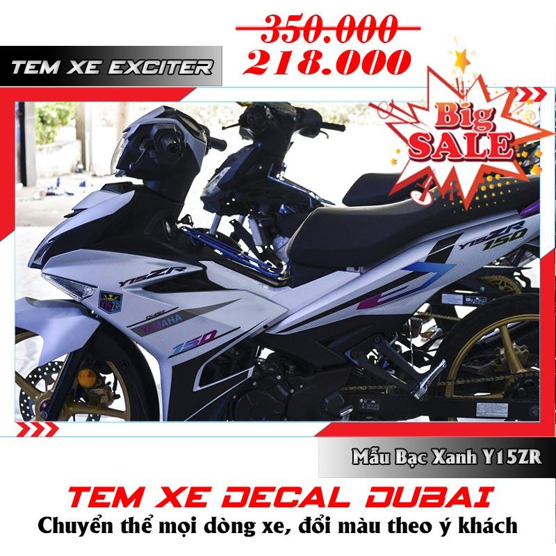 Tem Trùm Exciter 150 Xanh Bạc