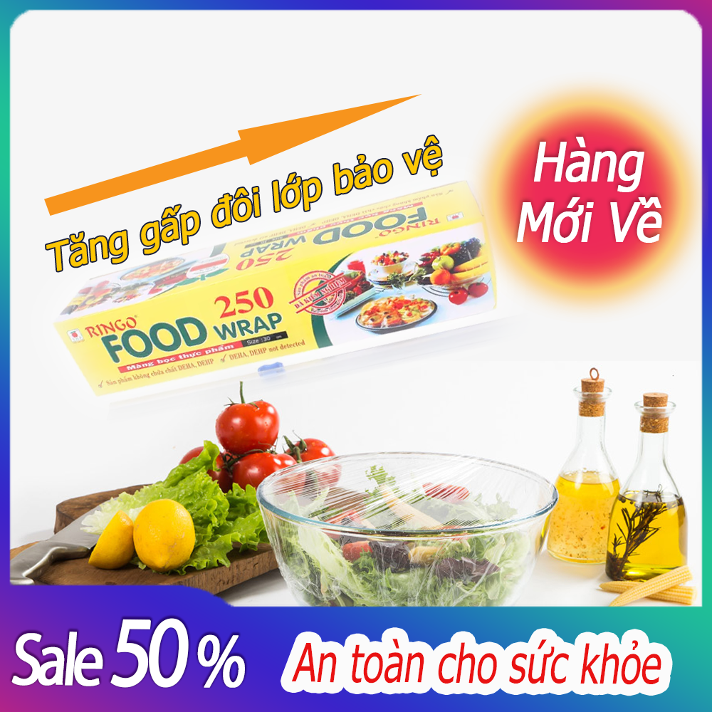 Màng bọc thực phẩm chịu nhiệt - Ecook P250 - Có dao cắt tiện dụng -giữ thực phẩm tươi lâu hơn - Si365