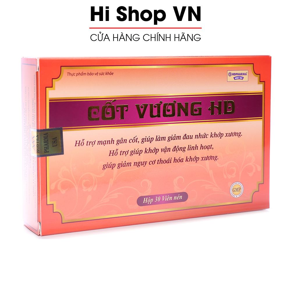 Cốt Vương HD giảm đau nhức xương khớp, mạnh gân cốt, giảm thoái hóa khớp - Hộp 30 viên