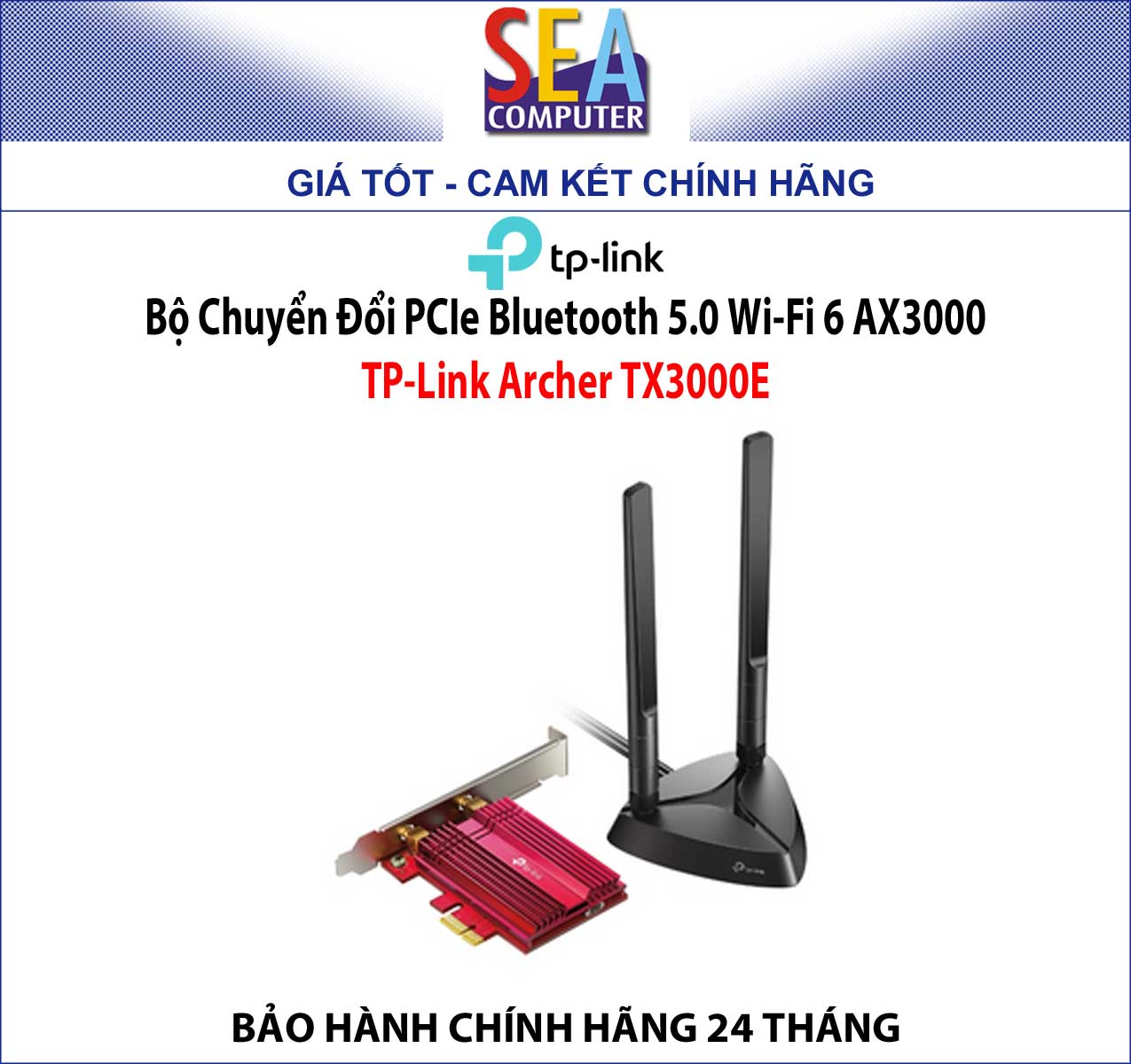Bộ Chuyển Đổi PCIe Bluetooth 5.0 Wi-Fi 6 AX3000 TP-Link Archer TX3000E