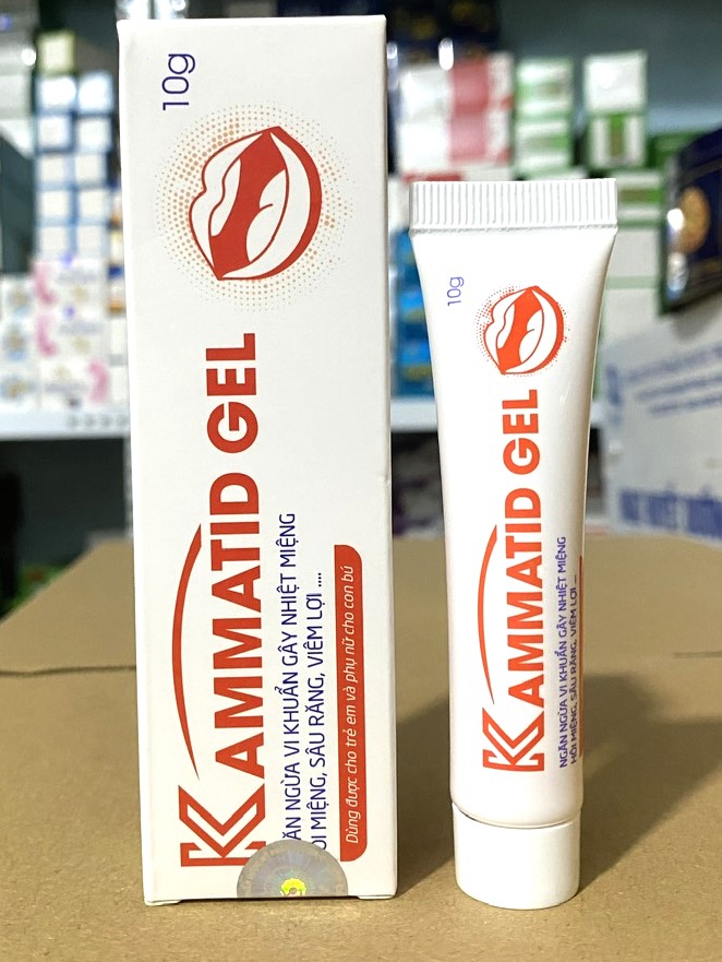 Gel nhiệt miệng Kammatid gel giúp nhanh lành vết nhiệt miệng, giảm sưng nhiệt hội miệng sâu răng viem lợi dạng
