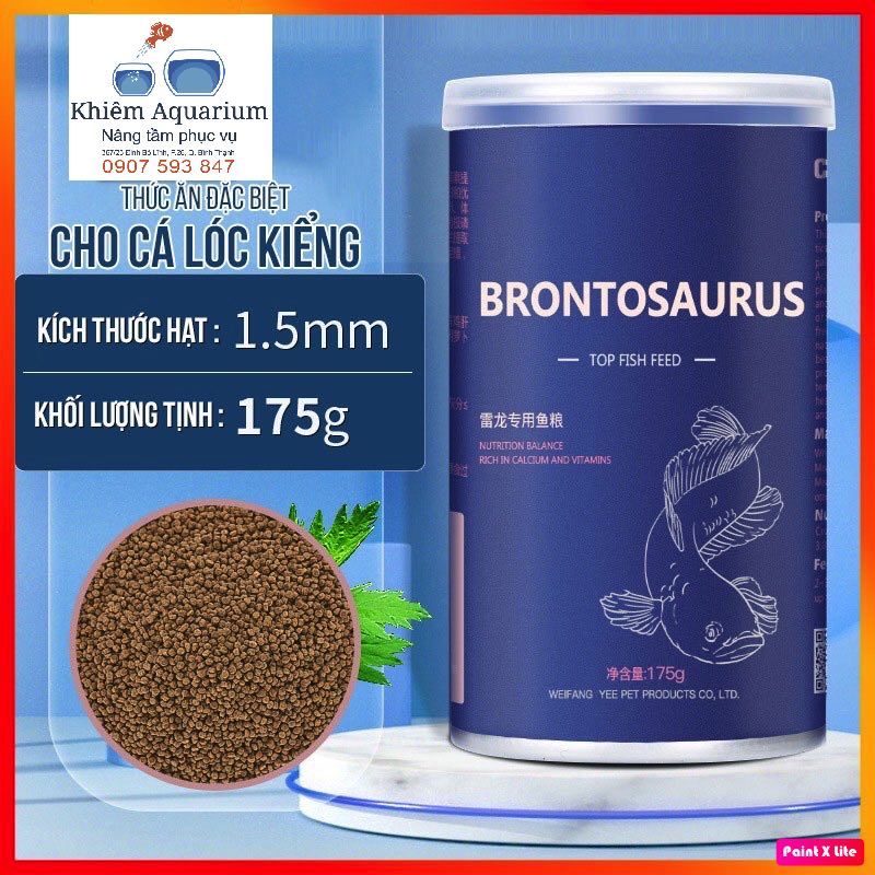 Cám Yee Brontosaurus - Thức ăn đạm cao và hỗ trợ kích màu chuyên dụng dành