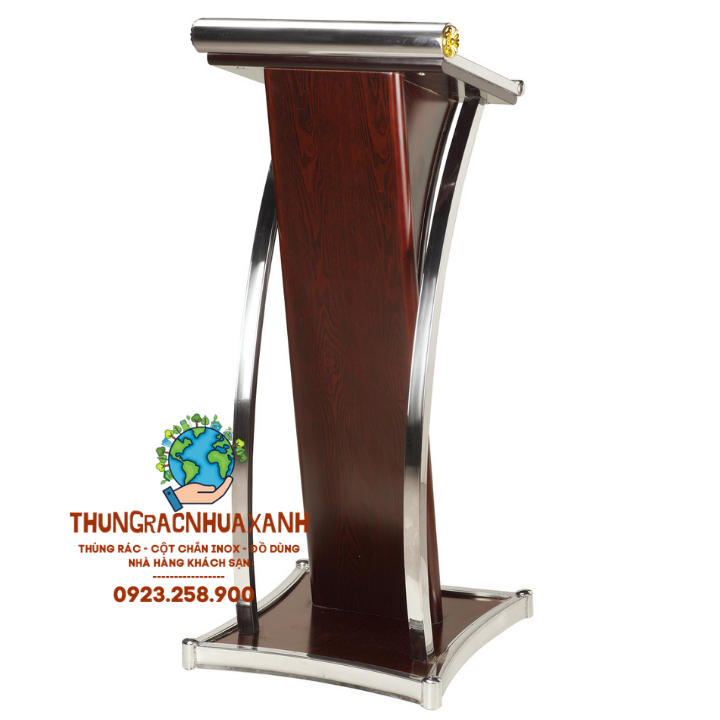 [HCM][Trả góp 0%] BỤC PHÁT BIỂU KHUNG INOX 011