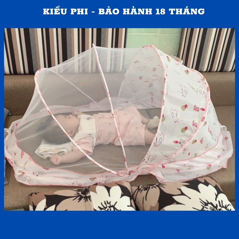 Màn chụp cho bé gấp gọn Kiều Phi - Mẫu mùng chụp cho trẻ em sơ sinh, bé lớn chống muỗi tuyệt đối an toàn tự bung cao cấp bảo hành 18 tháng