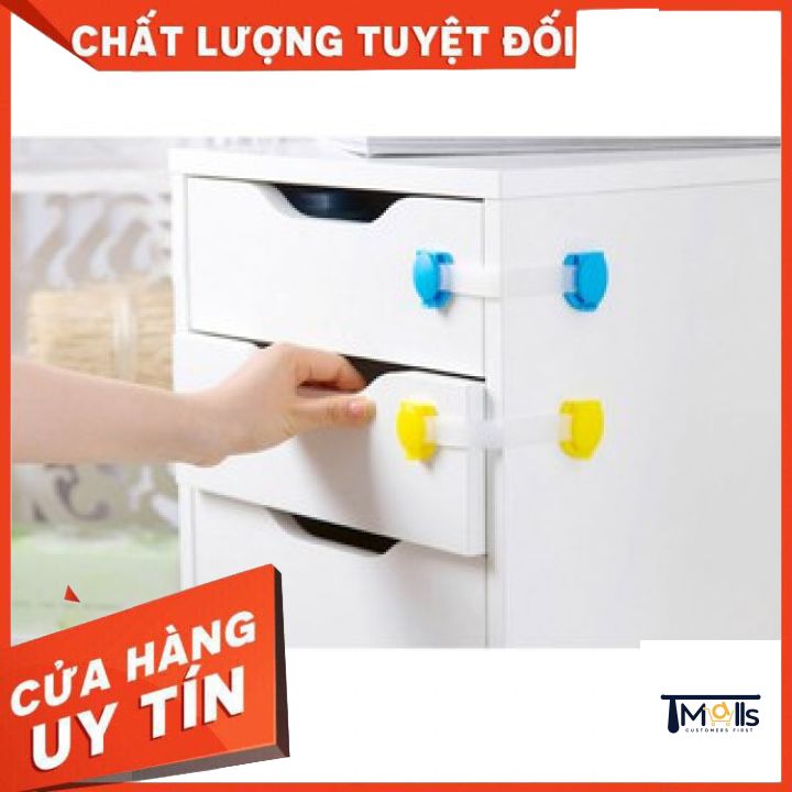 Combo 2 Đai Chốt Khóa Tủ Lạnh Ngăn Kéo Tủ Đồ Đa Năng Àn Toàn Cho Trẻ Nhỏ Chất Liệu Nhựa cao cấp ( Loại Dẻo )