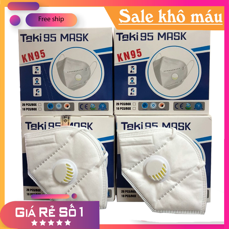 Khẩu trang 5 lớp kn95 taki 95 mask.1 bịch 10 chiếc khẩu trang kn95 có van thở chống bụi bẩn,chống bụi mịn pm1.5,kháng khuẩn