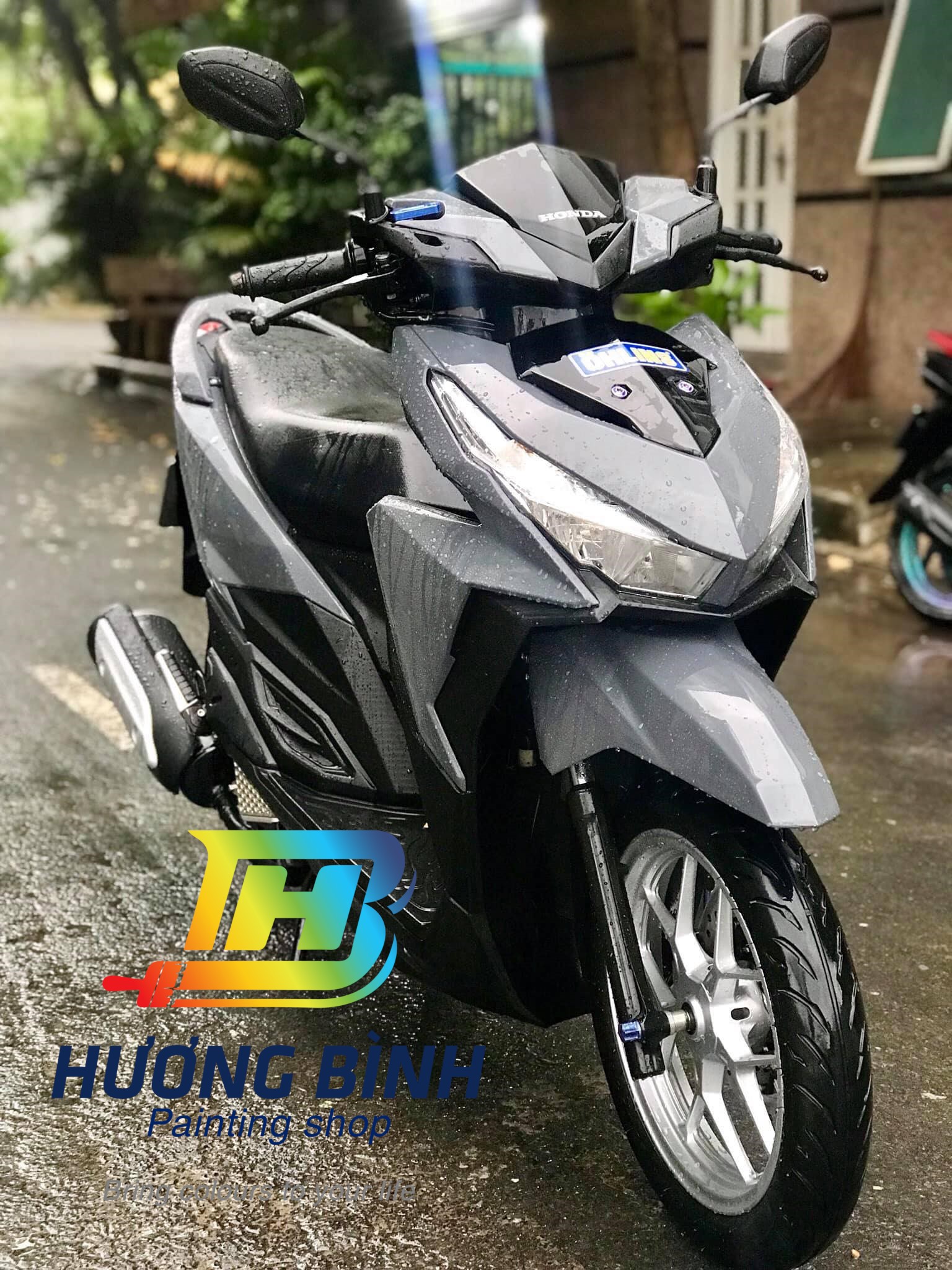 [COMBO] Sơn xịt Samurai màu Xám - 104 ( xám xi măng) với bóng K1K