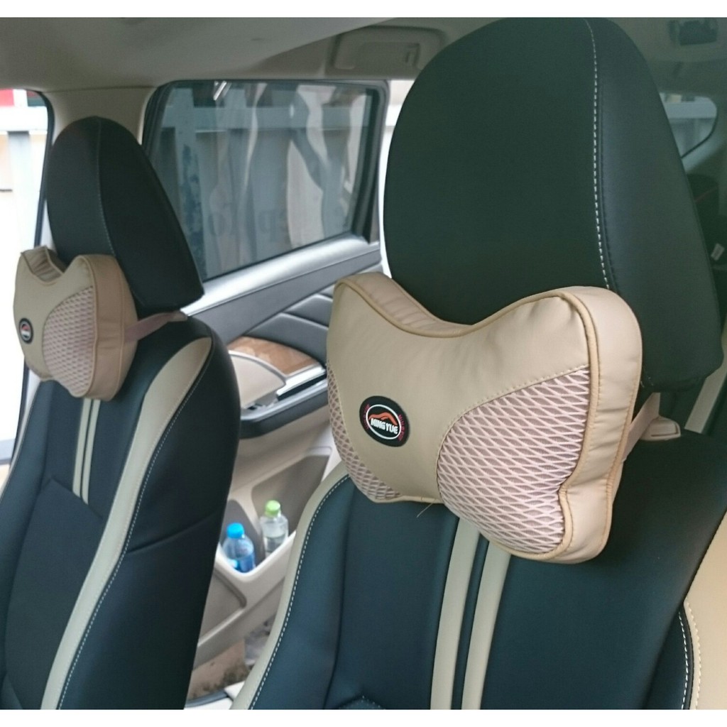 Gối tựa đầu  xe ô tô da cao cấp Ming Yue chất da siêu đẹp 1 chiếc