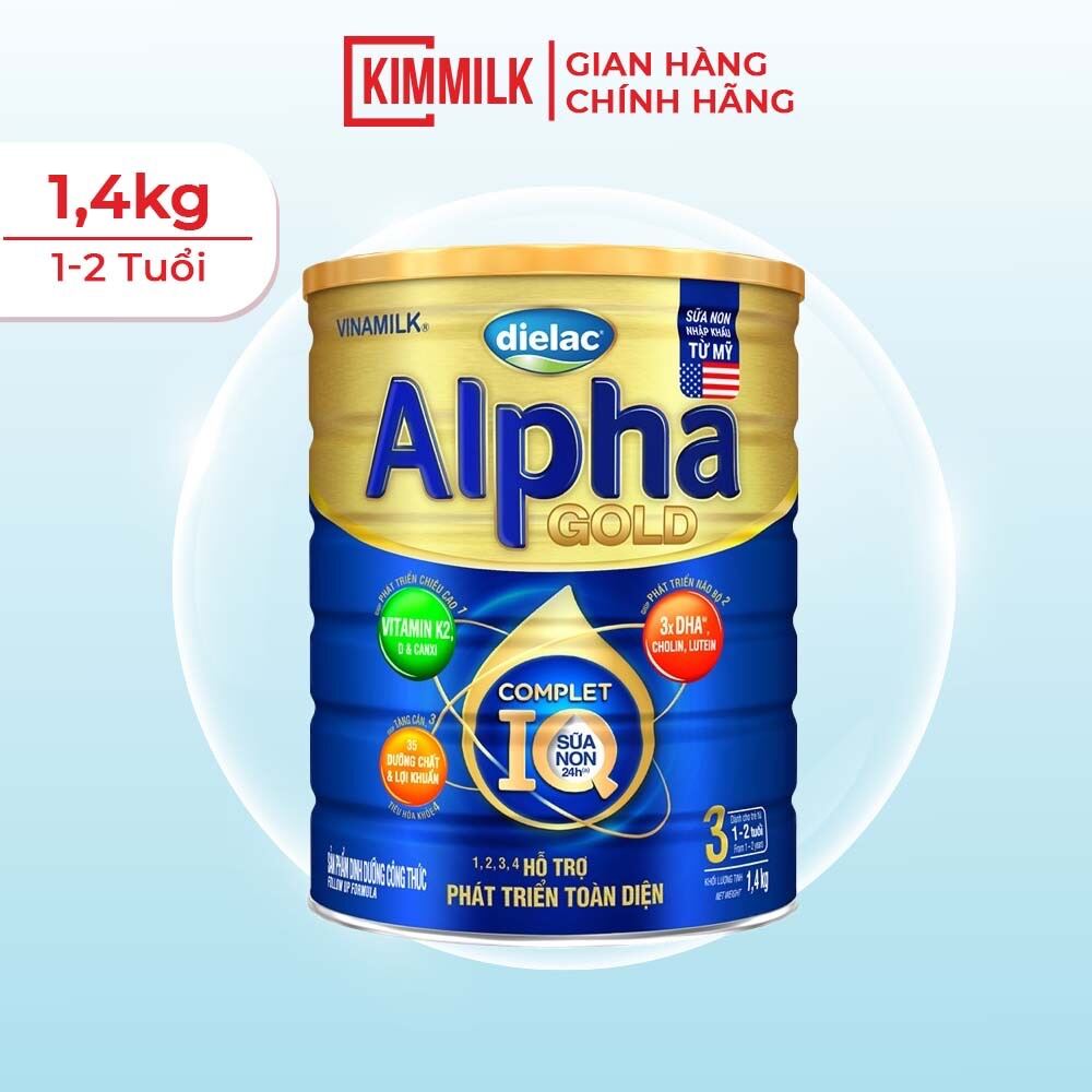 Sữa bột dielac alpha gold iq 3 1.4kg