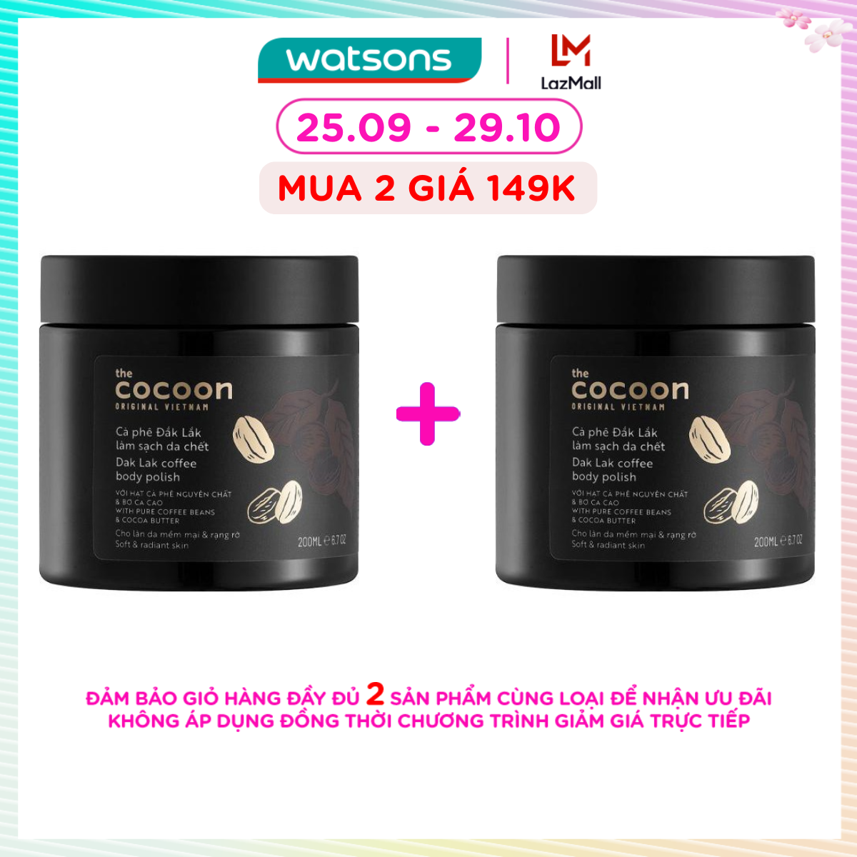 Tẩy Tế Bào Chết Cocoon Dak Lak Coffee Body Polish Từ Cà Phê Đak Lak 200ml