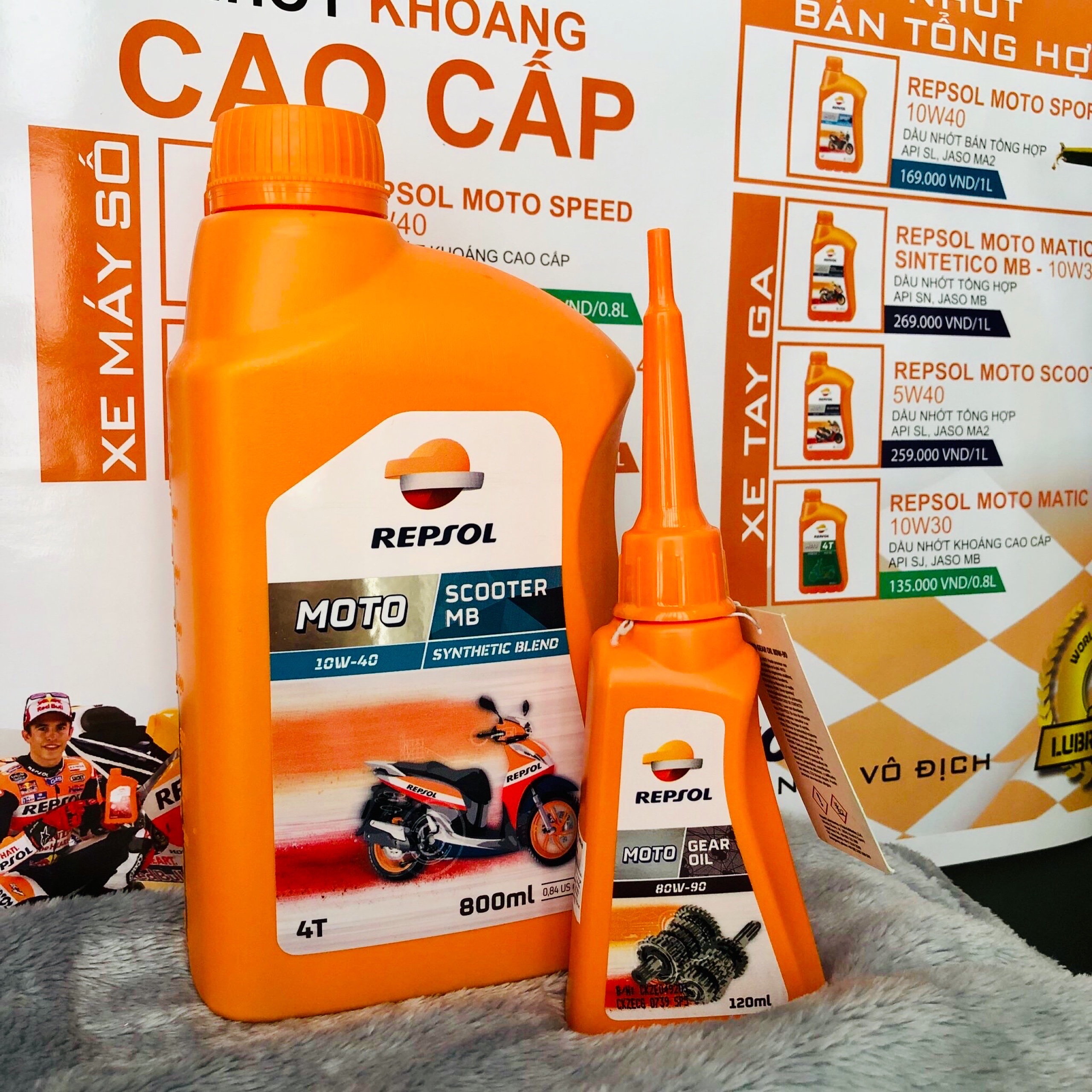 Nhớt repsol scooter mb 10w40 800ml