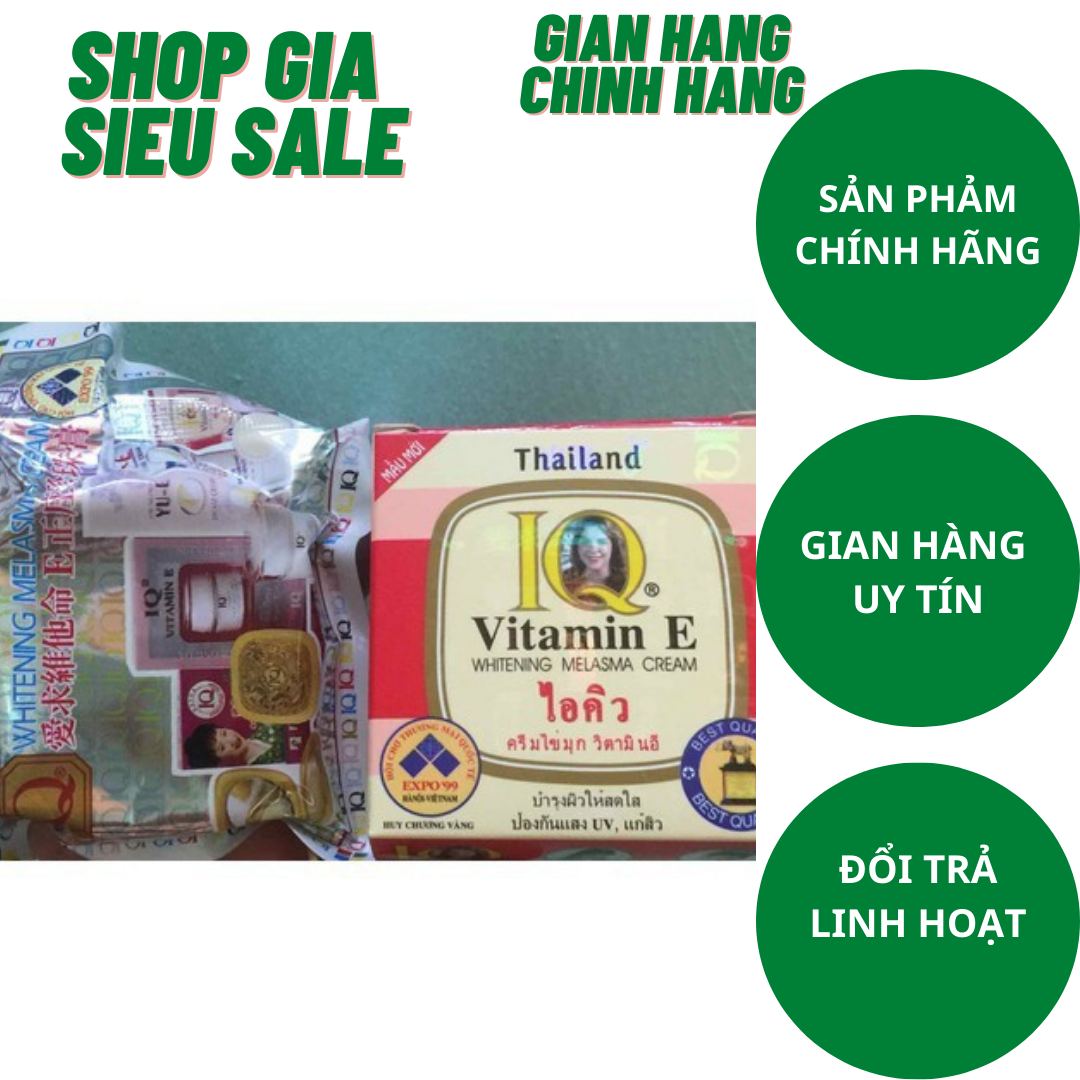 [HCM]Kem Dưỡng Trắng Da Xóa Tàn Nhang Đồi Mồi Nếp Nhăn IQ Vitamin E 8G