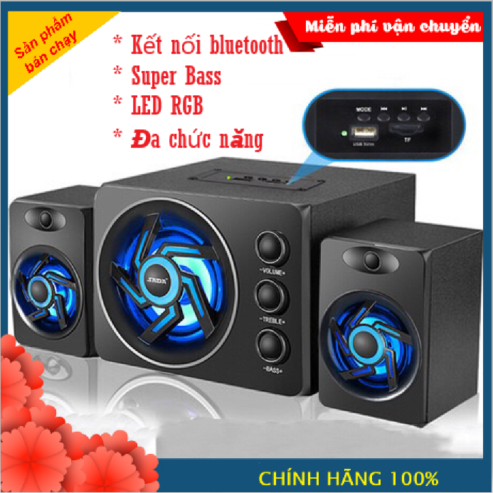Loa Vi Tính Có Bluetooth Led RGB SADA-209 GAMER Pro Tự Động Đổi Màu Cao Cấp Âm Thanh Super Bass Tương Thích Với Máy Tính Laptop PC Tivi Điện Thoại - XSmart