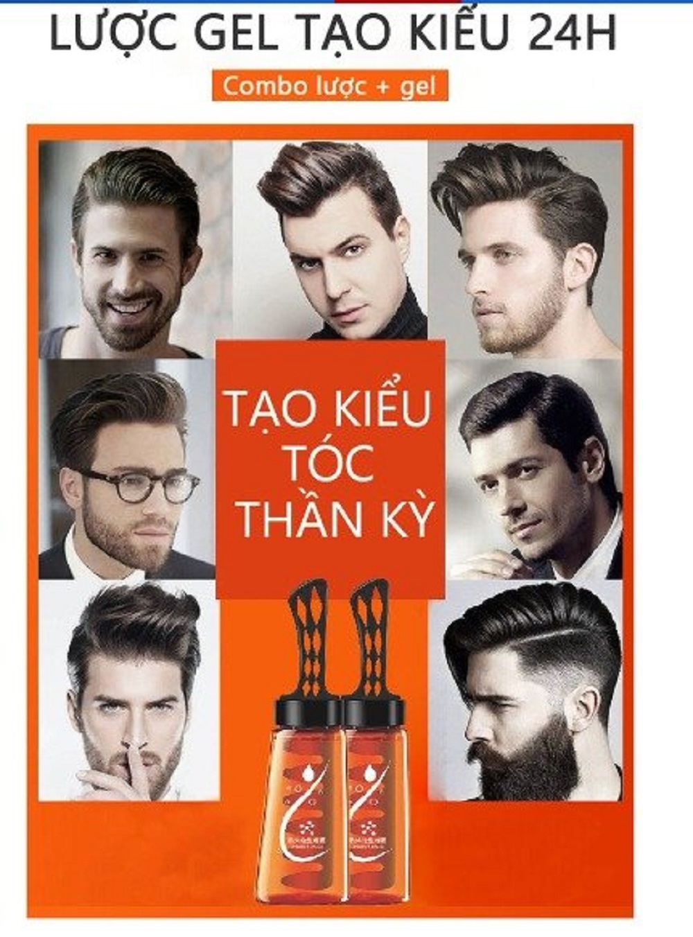 Gel tạo kiểu tóc thần kỳ, kèm lược