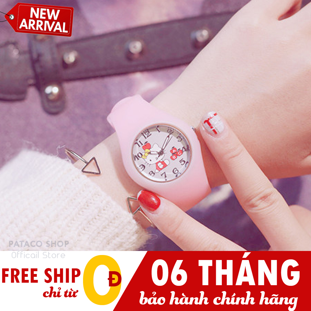 Đồng hồ nữ thời trang Candycat C94 dây silicon bền bỉ hình hoạt hình mèo Hello Kitty cực đáng yêu