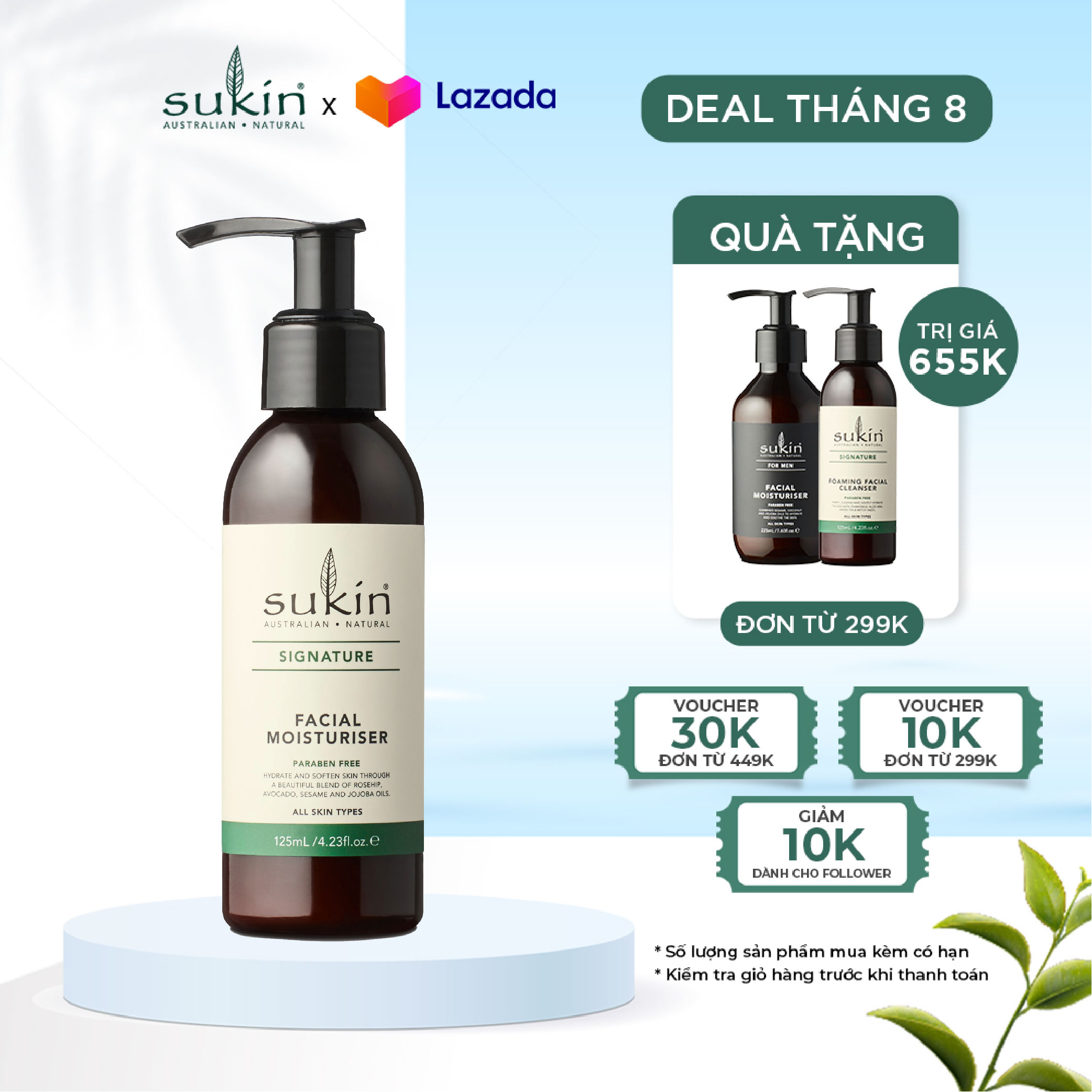 Kem Dưỡng Ẩm Dành Cho Da Mặt Sukin Signature Facial Moisturiser 125ml