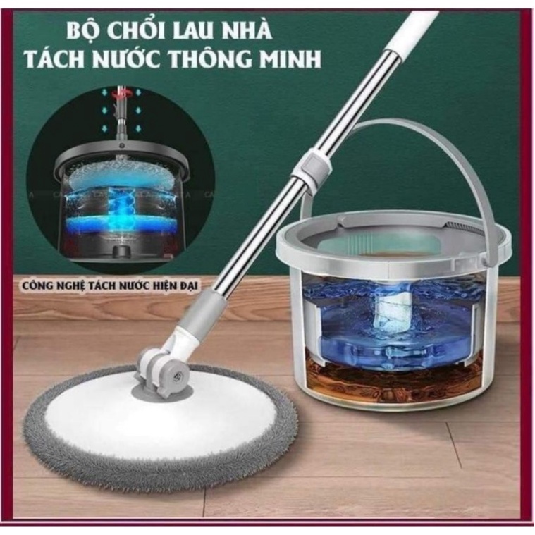 Bộ chổi lau nhà tách nước bẩn K9 PRO thông minh 360 độ, bộ cây lau nhà tách nước bẩn nước thải loại bỏ vi khuẩn